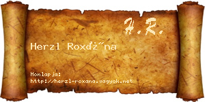 Herzl Roxána névjegykártya