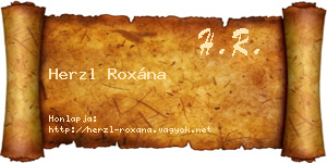 Herzl Roxána névjegykártya