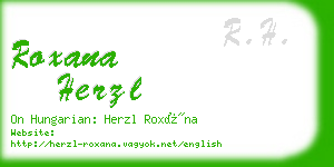 roxana herzl business card